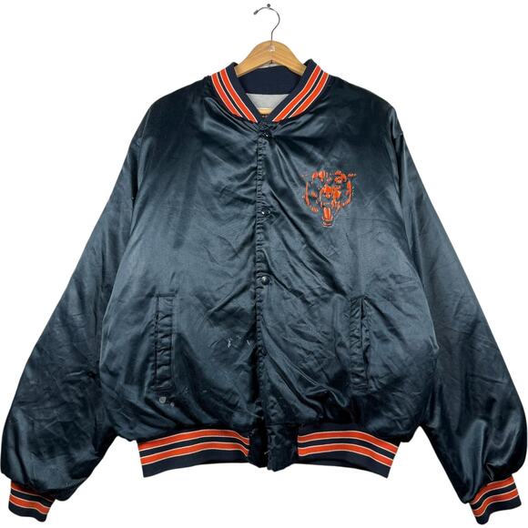Vintage Chicago Bears Team Logo NFL Bomber Jacket XL - Picture 1 of 9